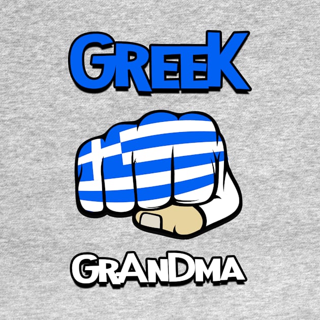 Greek Grandma. Cool Greek Flag. by Jakavonis